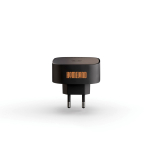Carregador sem fios magnético compacto para telemóvel 15W Zens cor preto vista com logo