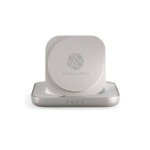 Carregador magnético Qi2 feito à medida USB-C 20 W Zens cor branco vista com logo