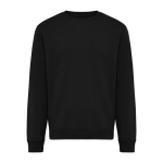 Sweatshirt unissexo de gola redonda e felpa 340 g/m² Iqoniq Torla cor preto