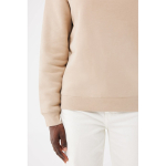 Sweatshirt unissexo de gola redonda e felpa 340 g/m² Iqoniq Torla cor camel quinta vista com modelo