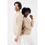 Sweatshirt unissexo de gola redonda e felpa 340 g/m² Iqoniq Torla cor camel