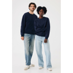 Sweatshirt unissexo de gola redonda e felpa 340 g/m² Iqoniq Torla cor azul-marinho