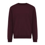 Sweatshirt unissexo de gola redonda e felpa 340 g/m² Iqoniq Torla cor grená