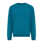 Sweatshirt unissexo de gola redonda e felpa 340 g/m² Iqoniq Torla cor azul acinzentado