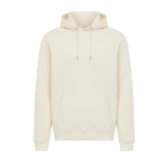 Sweatshirt unissexo com capuz e felpa escovada 340 g/m2 Iqoniq Joshua cor bege