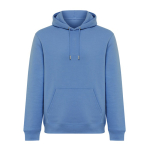 Sweatshirt unissexo com capuz e felpa escovada 340 g/m2 Iqoniq Joshua cor azul bondi