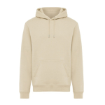 Sweatshirt unissexo com capuz e felpa escovada 340 g/m2 Iqoniq Joshua cor camel