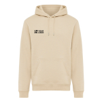 Sweatshirt unissexo com capuz e felpa escovada 340 g/m2 Iqoniq Joshua cor camel vista principal