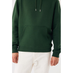 Sweatshirt unissexo com capuz e felpa escovada 340 g/m2 Iqoniq Joshua cor verde-escuro