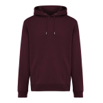 Sweatshirt unissexo com capuz e felpa escovada 340 g/m2 Iqoniq Joshua cor grená