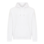 Sweatshirt unissexo com capuz e felpa escovada 340 g/m2 Iqoniq Joshua cor branco-sujo
