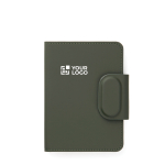 Capa para passaporte com localizador duplo Bluetooth 5.2 cor verde vista principal