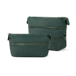 Necessaire expansível de plástico reciclado com fecho resistente 7L cor verde terceira vista
