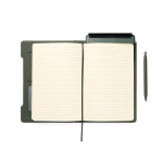 Caderno recarregável A5 com suporte para telemóvel, folhas pautadas cor verde segunda vista