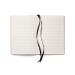 Conjunto de caderno e caneta com caixa de oferta A5 páginas pautadas cor preto terceira vista
