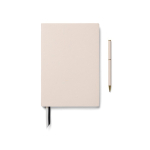 Conjunto de caderno e caneta com caixa de oferta A5 páginas pautadas cor branco