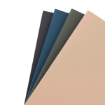 Caderno A5 de capa mole com papel reciclado, folhas pautadas cor verde vista geral