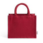 Saco mini em algodão reciclado com interior laminado 220g/m² cor vermelho primeira vista