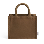 Saco médio em algodão reciclado com interior laminado 220 g/m² cor castanho primeira vista