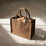 Saco grande de algodão reciclado com interior laminado 220 g/m² quinta vista