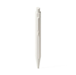 Set caneta alumínio com tinta azul e caderno A5 em PU com pautado cor branco segunda vista