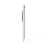 Set caneta alumínio com tinta azul e caderno A5 em PU com pautado cor branco quinta vista