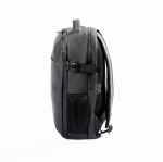 Mochila em PU com compartimento para portátil 14'' e bomba de vácuo 17L cor preto quarta vista