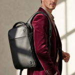 Mochila em PU com compartimento para portátil 14'' e bomba de vácuo 17L cor preto vista detalhe 3