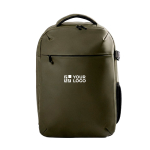 Mochila em PU com compartimento para portátil 14'' e bomba de vácuo 17L cor verde vista principal