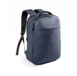 Mochila em PU com compartimento para portátil 14'' e bomba de vácuo 17L cor azul-marinho segunda vista