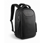 Mochila rígida em poliéster resistente à água para portátil de 15,6'' cor preto vista detalhe 2