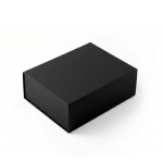 Caixa de apresentação em cartão rígido com fecho magnético 1200 g/m² cor preto segunda vista
