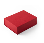 Caixa de apresentação em cartão rígido com fecho magnético 1200 g/m² cor vermelho segunda vista