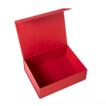 Caixa de apresentação em cartão rígido com fecho magnético 1200 g/m² cor vermelho terceira vista