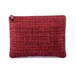 Nécessaire em poliéster com acabamento bouclé e fecho 270 g/m² cor bordeaux primeira vista