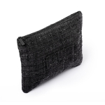Nécessaire em poliéster com acabamento bouclé e fecho 270 g/m² cor preto quinta vista
