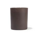 Vela aromática em cerâmica mate com pavio de madeira 140g cor castanho primeira vista