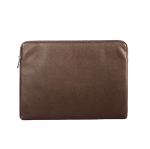 Capa para portátil em PU com espuma interior e fecho de correr 15,6'' cor castanho primeira vista