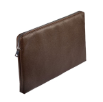 Capa para portátil em PU com espuma interior e fecho de correr 15,6'' cor castanho quinta vista