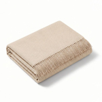 Manta grande de acrílico e viscose com acabamento suave 250g/m² cor castanho terceira vista