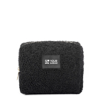 Nécessaire em poliéster com acabamento sherpa e fecho 360 g/m² cor preto vista principal