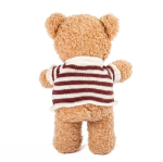 Urso de peluche em poliéster com camisola de malha personalizável cor natural quarta vista
