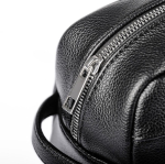 Nécessaire em PU com fecho eclair e bolso interior duplo 200 g/m² cor preto vista detalhe 5