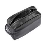 Nécessaire em PU com fecho eclair e bolso interior duplo 200 g/m² cor preto sexta vista