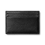 Porta-cartões slim em pele sintética com 3 compartimentos independentes cor preto primeira vista