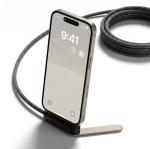 Cabo USB-C de 100 cm com suporte para telemóvel integrado 10 W cor preto quinta vista