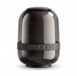 Coluna compacta com iluminação multiefeito e potência de 8 W cor preto primeira vista