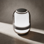 Coluna compacta com iluminação multiefeito e potência de 8 W cor preto vista detalhe 7