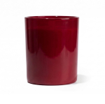 Vela aromática em cerâmica brilhante com pavio de madeira 140g cor vermelho primeira vista