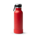 Garrafa em aço inoxidável reciclado com botão de abertura 480ml cor vermelho segunda vista